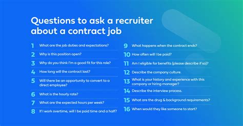 questions to ask recruiter for internship
