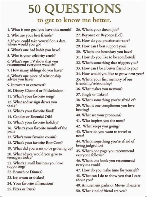 questions to ask to get to know someone better
