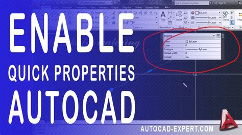 quick properties command in autocad