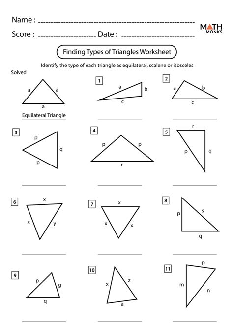 quiz 2 types of triangles geometry fundamentals