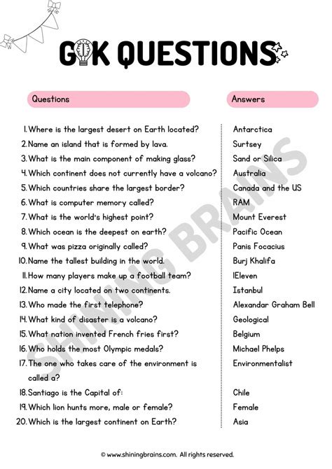 quiz example questions and answers