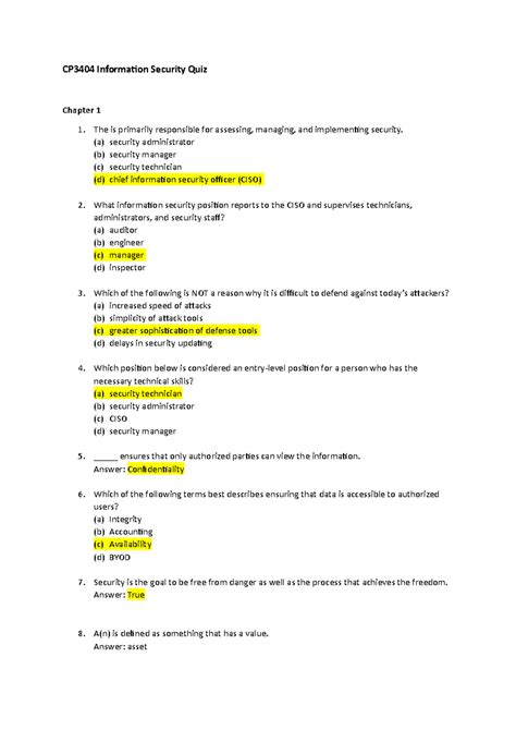 quiz security guard test questions and answers pdf