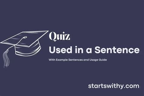 quiz sentence examples