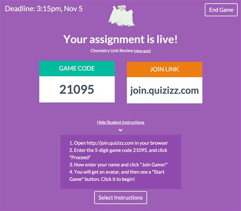quizizz code number