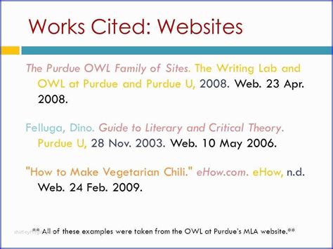 quoting in mla format website