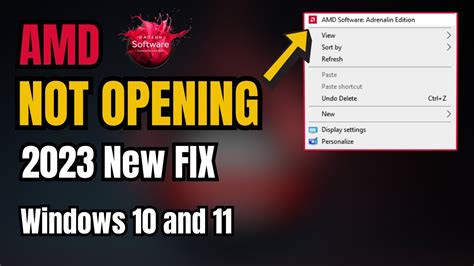 radeon software will not open