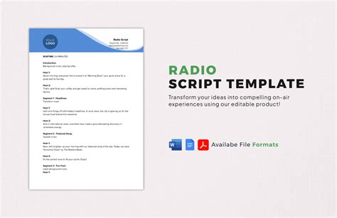 radio script template pdf