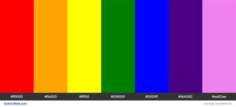 rainbow color hex code