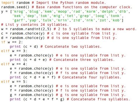 random python codes