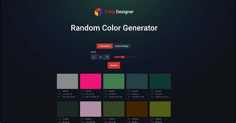 random rgb color code generator