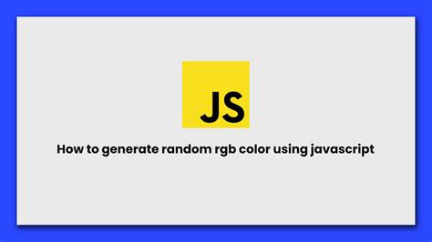 random rgb color generator javascript