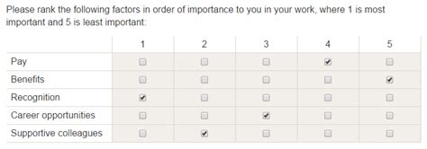 ranking scale questions examples