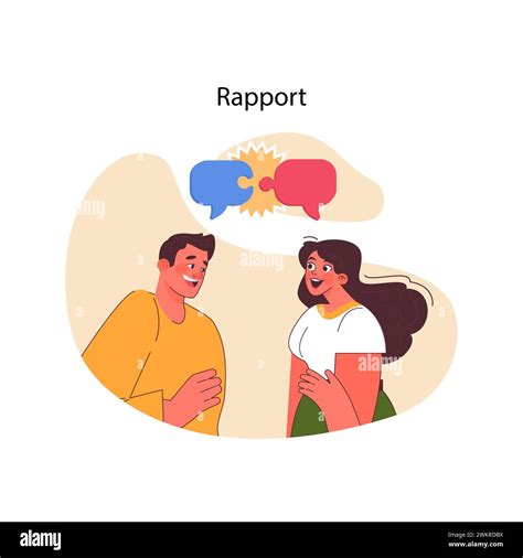 Two people making eye contact and smiling, symbolizing rapport
