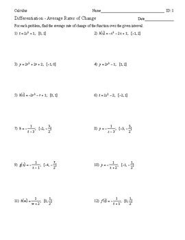 rate of change calculus problems with solutions pdf grade 12