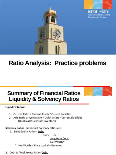 ratio analysis sample problems