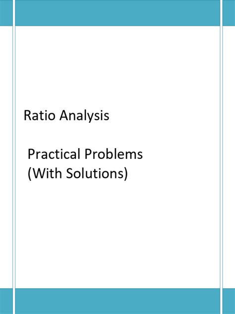 ratio analysis solved problems pdf