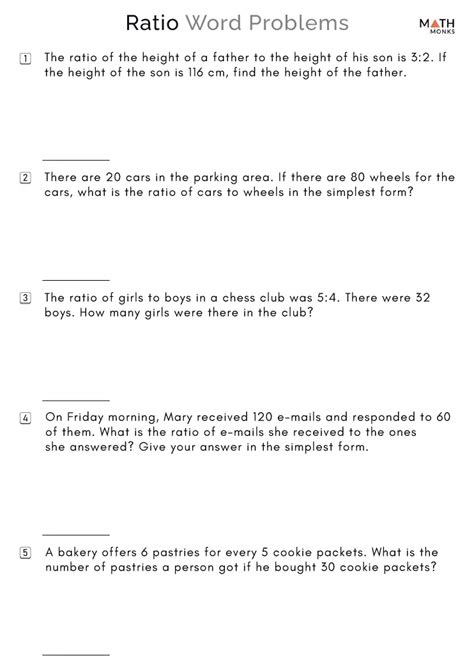 ratio word problems with solutions