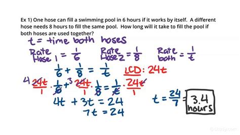 rational expressions and equations word problems