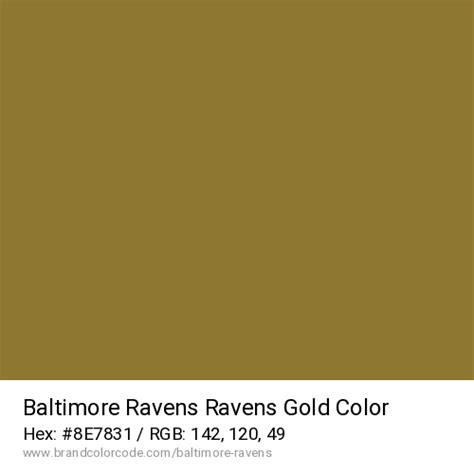 ravens gold color code