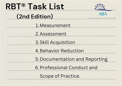 rbt task list examples