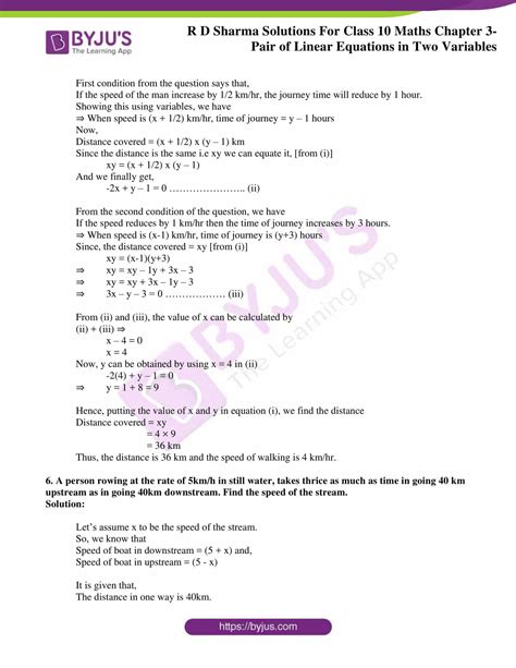 rd sharma class 10 linear equations in two variables word problems