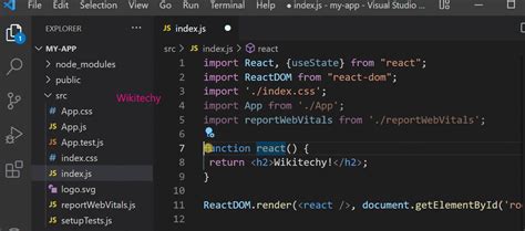 react code example component