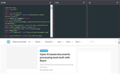 react code snippets for interview