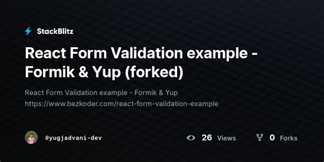 react form validation example stackblitz