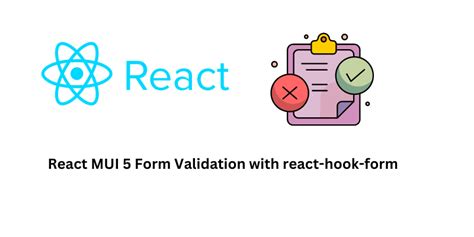 react mui form validation example