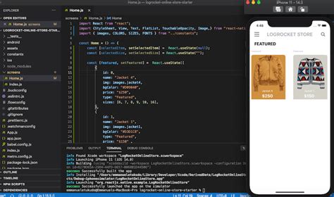 react native app example code
