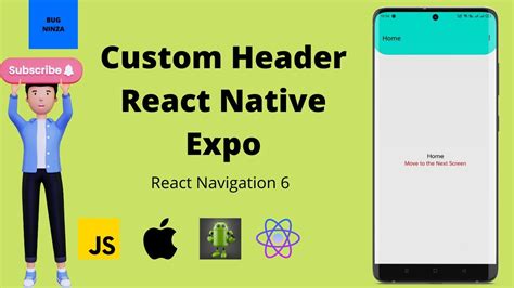 react native custom header example