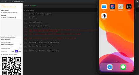react native expo run on ios device