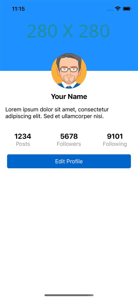 react native profile page example