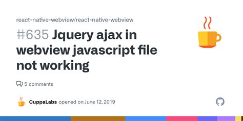 react native webview javascript not working