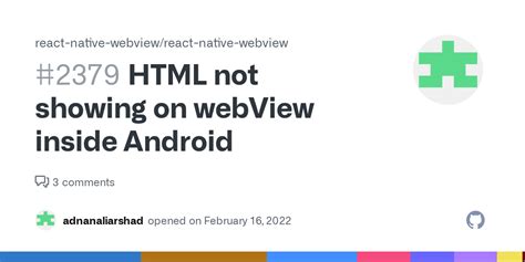 react native webview not showing html