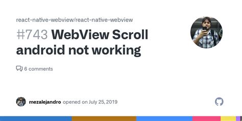 react native webview scroll not working