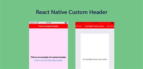 react navigation custom header example