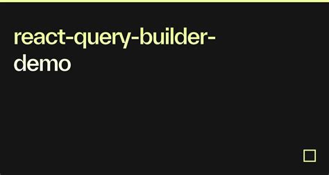 react query builder example