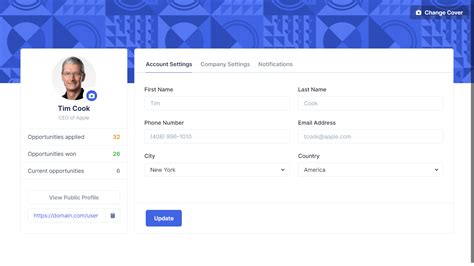 react user profile page example