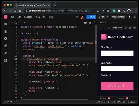 react-hook-form examples