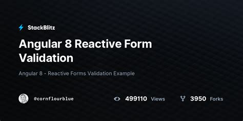 reactive form validation in angular 8 example stackblitz