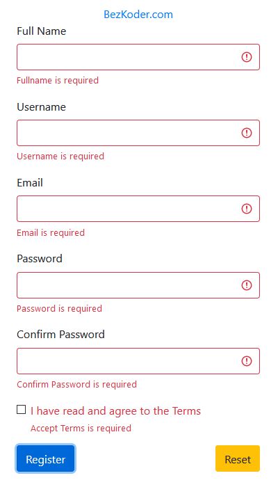 reactive form validation in angular example