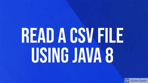 read csv file in java 8