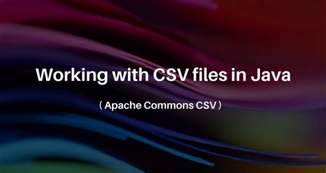 read csv file in java using apache poi