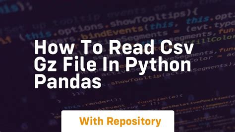 read csv gz file pandas