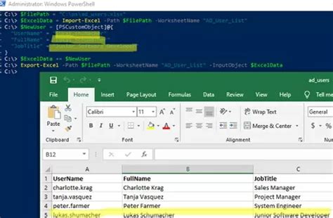 read excel in powershell