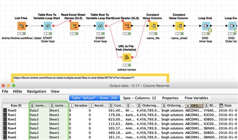 read excel sheet names knime