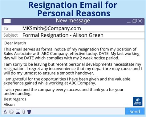 reason for resignation interview