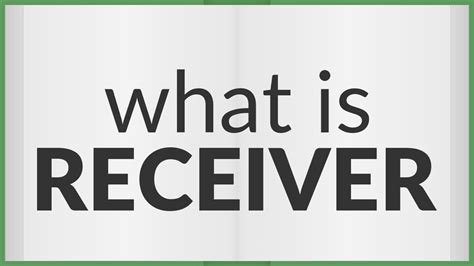receiver definition