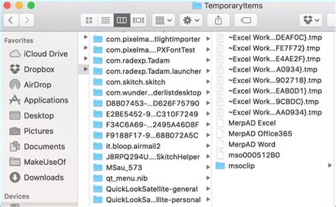 recover temporary excel files mac
